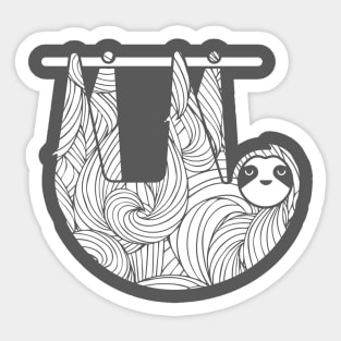 SLOTH clear Sticker